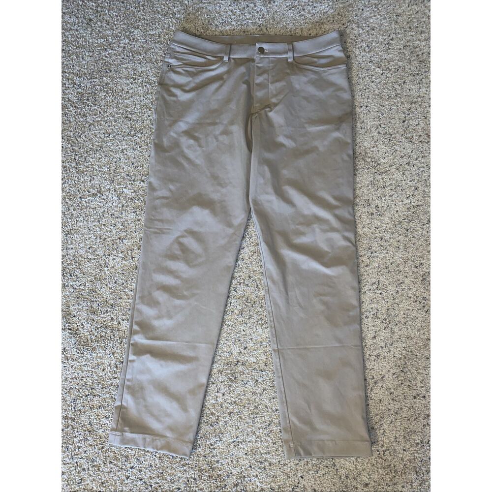 Lululemon Pants Adult 34 Brown Khaki ABC Classic-Fit 5 Pocket Pant Stretch Mens